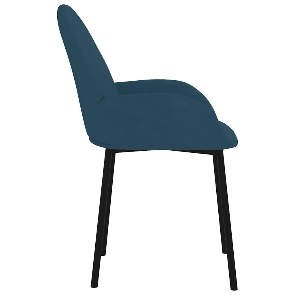 Sedie da Pranzo 2 pz Blu in Velluto cod mxl 10156