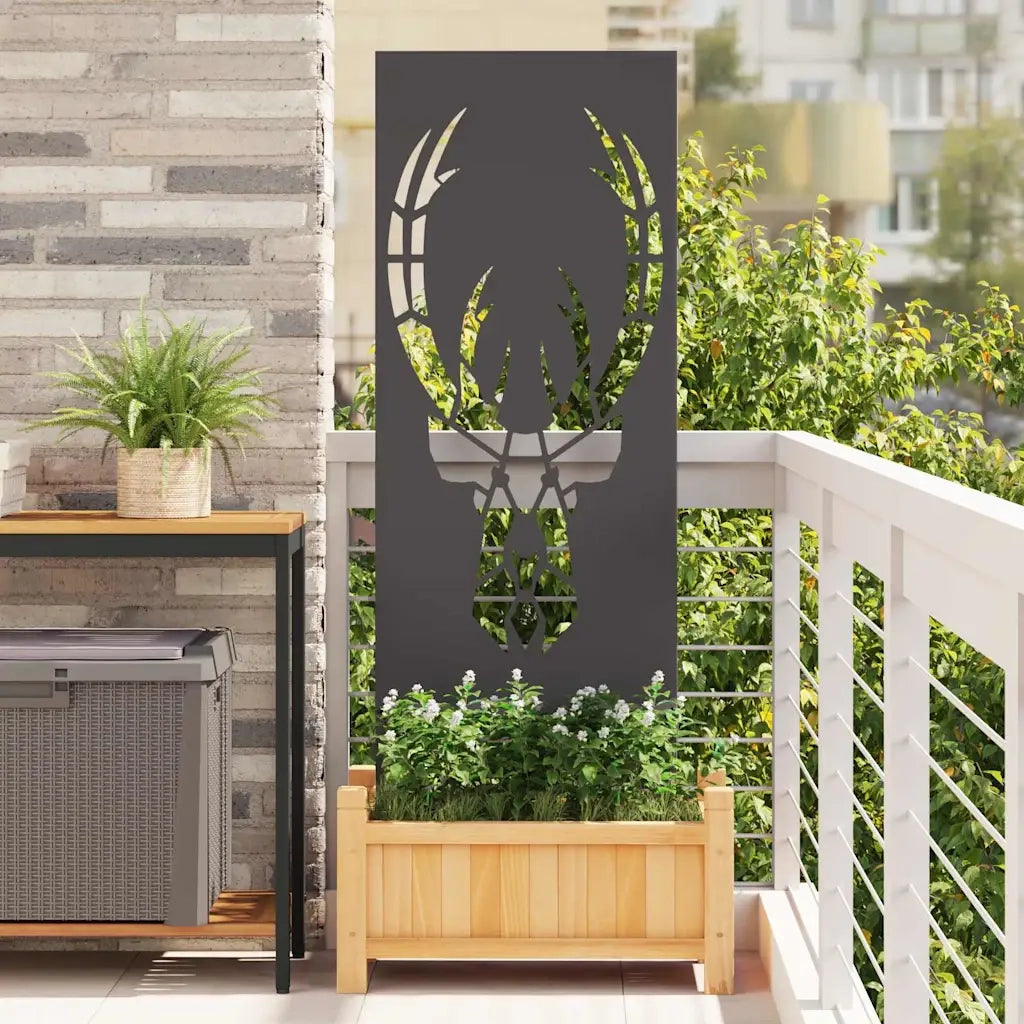 vidaXL Pannello Decorativo da Giardino Nero 50 x 140 cm