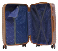 Set 3 Valigie Trolley Rigide in ABS 4 Ruote TSA Ravizzoni Calipso Golden Rose