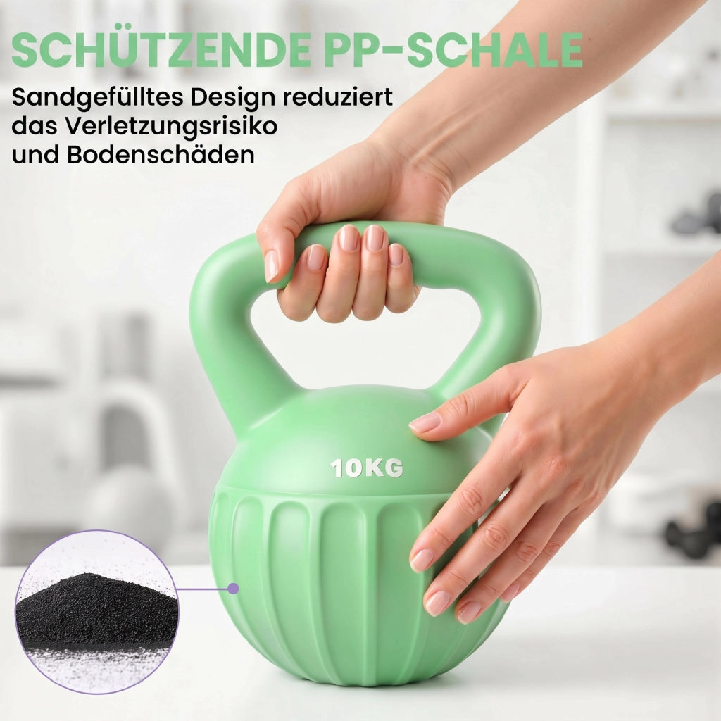 Kettlebell 6 kg ¨C Zephmum ¨C Verde 21x21x27 cm