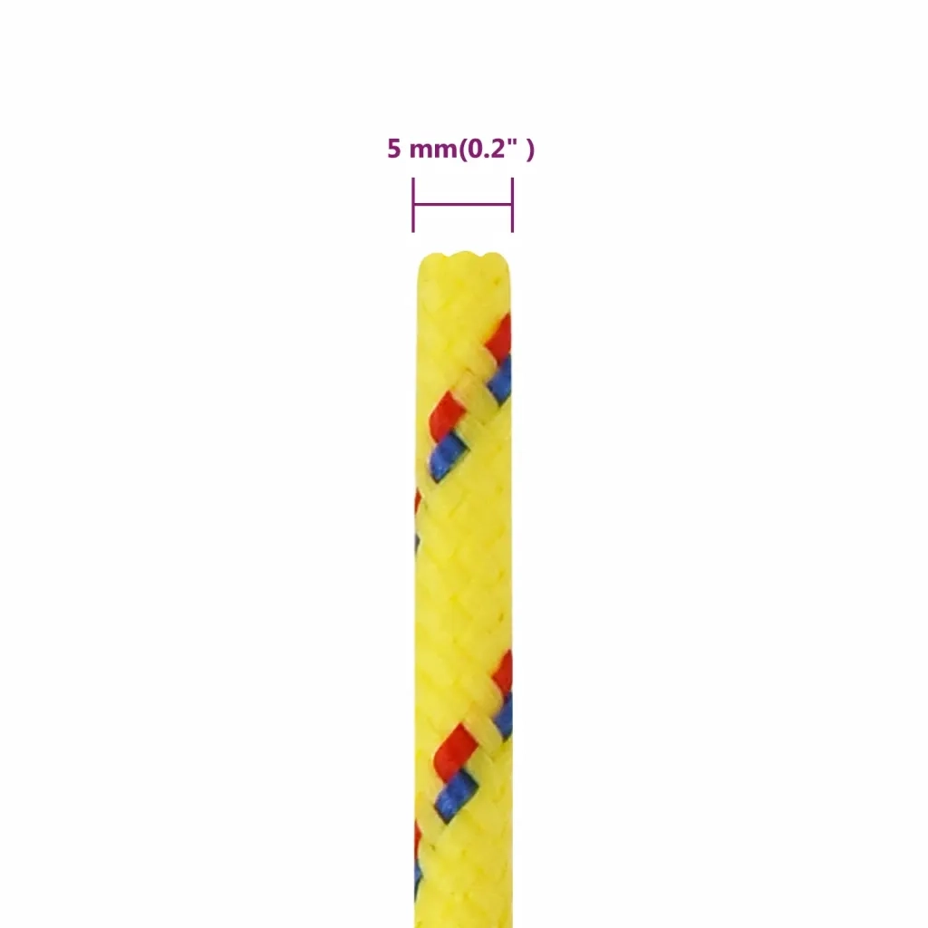 Corda | Fune per barca Gialla 5 mm 25 m in Polipropilene