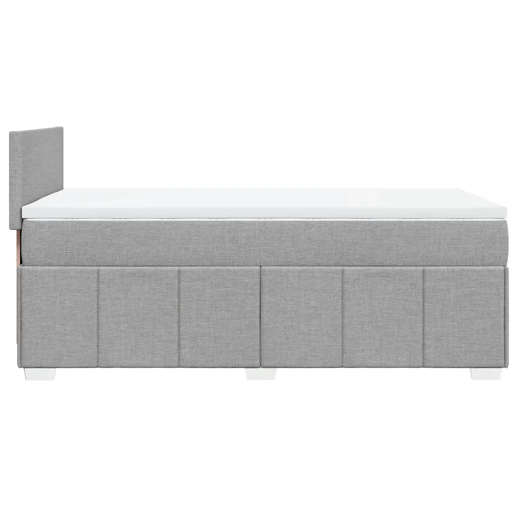 Giroletto a Molle con Materasso Grigio Chiaro 80x200 cm Tessuto