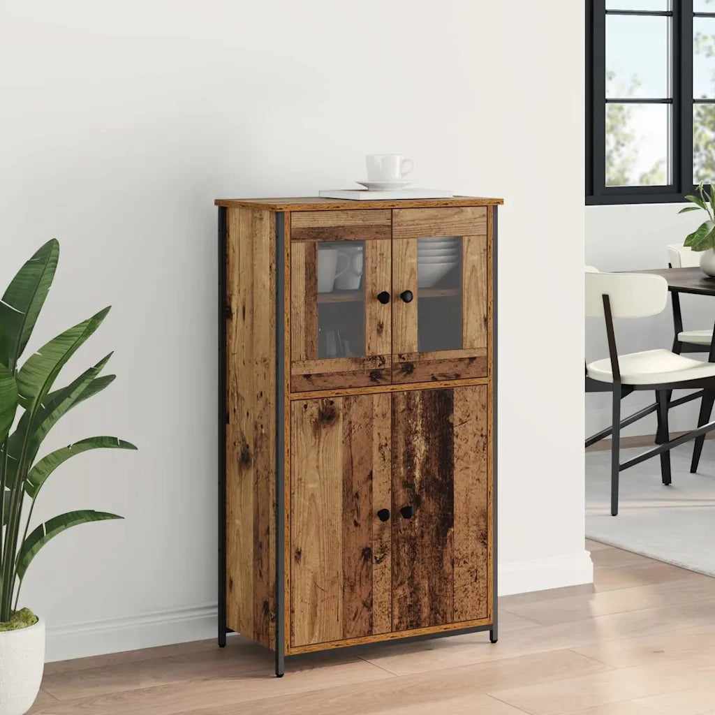 Credenza | Madia | Buffet da pranzo | Armadio da pranzo Legno vecchio 62 x 32 x 106,5 cm Legno multistrato