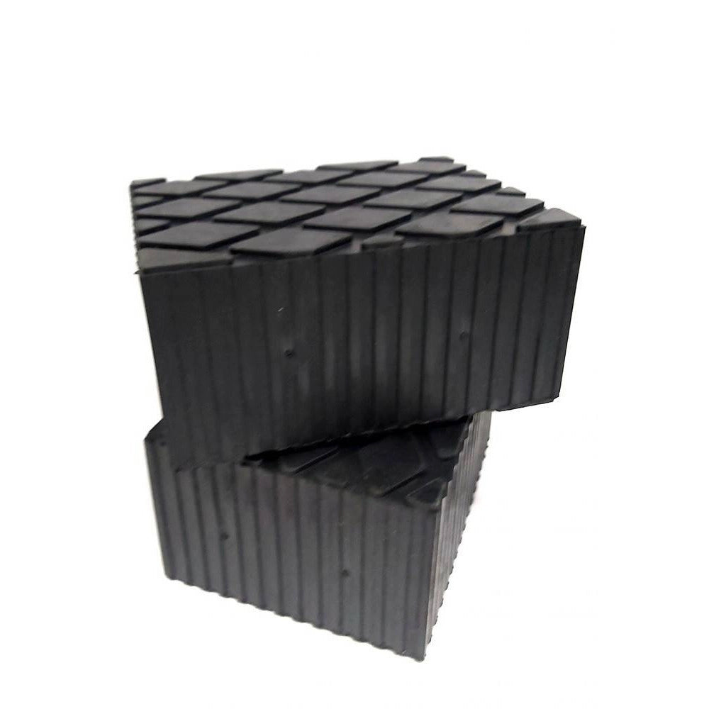 Trade Shop - Set 2 Pezzi Tamponi In Gomma Per Ponti Sollevatori Tampone 16 X 12 X 8 Cm -