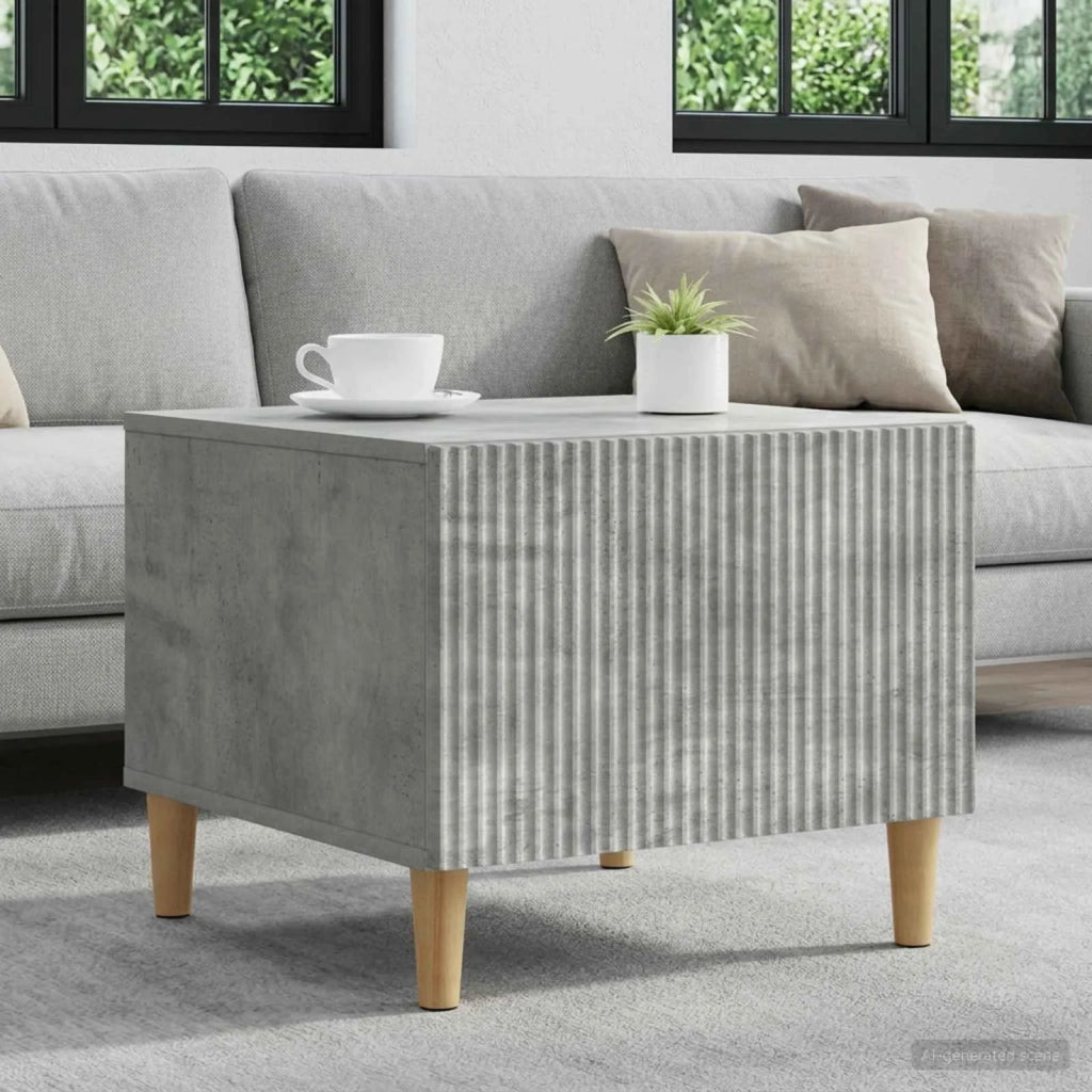 Tavolino da salotto con cassetto Grigio Cemento 49 x 50 x 40 cm 894738