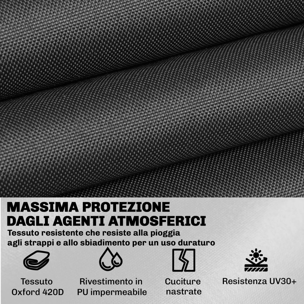 Coperture per Mobili da Giardino 4 Pezzi ¨C Zephmum ¨C Nero