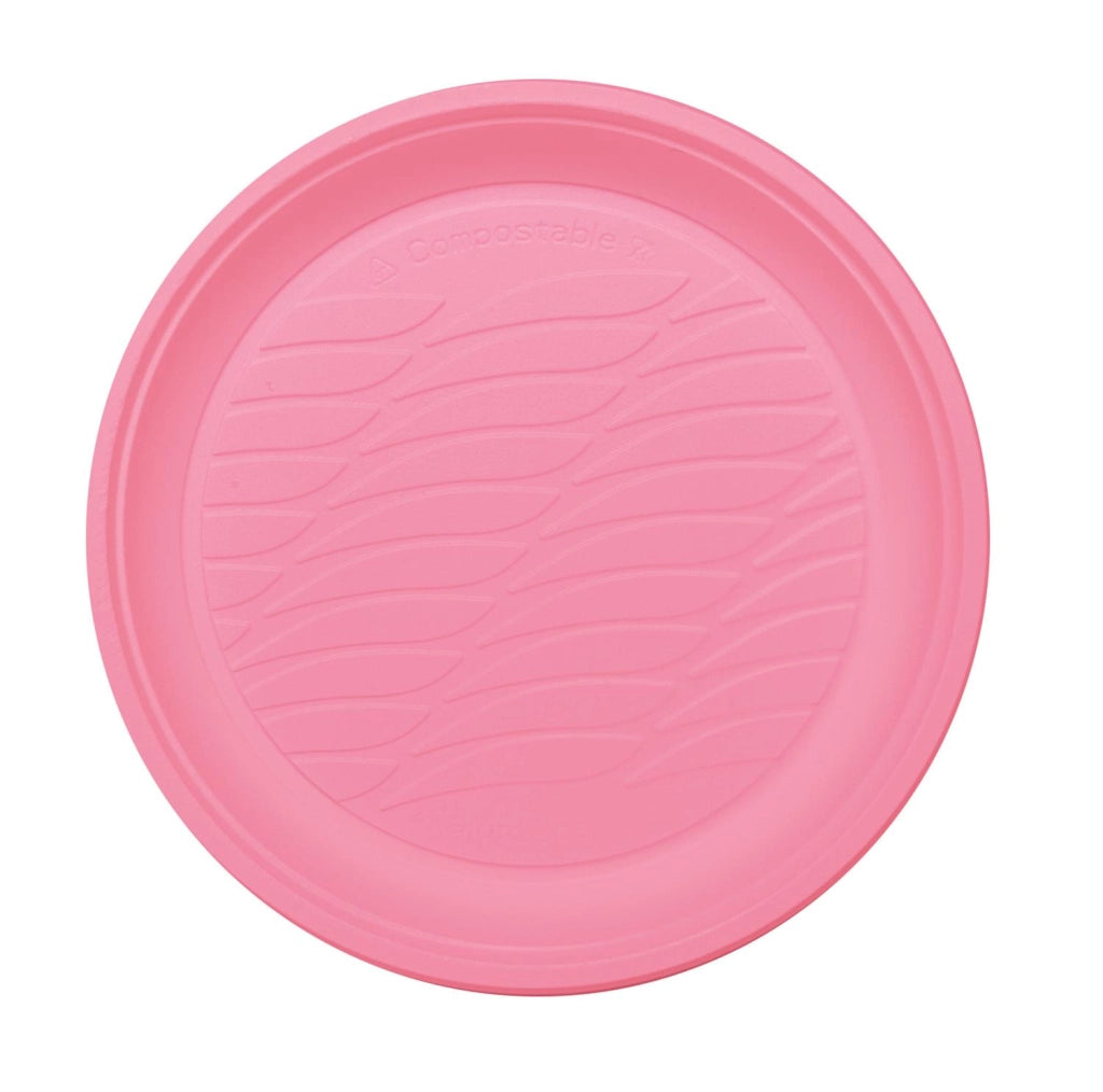 MAURY'S BIOPLASTIC PIATTI DESSERT DIAMETRO 17CM 20 PEZZI IN COLORAZIONE ROSA