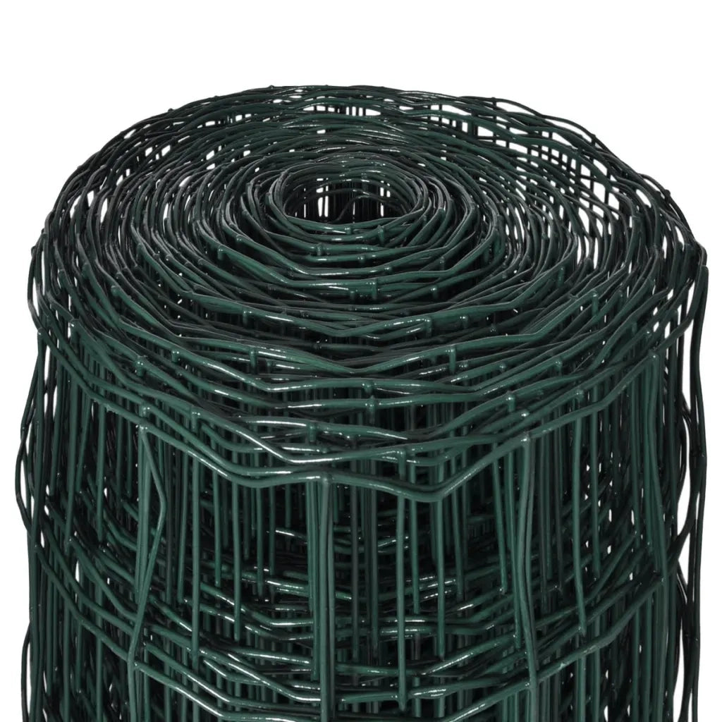 Recinzione Europea in Acciaio 25 x 1,0 m Verde 140579