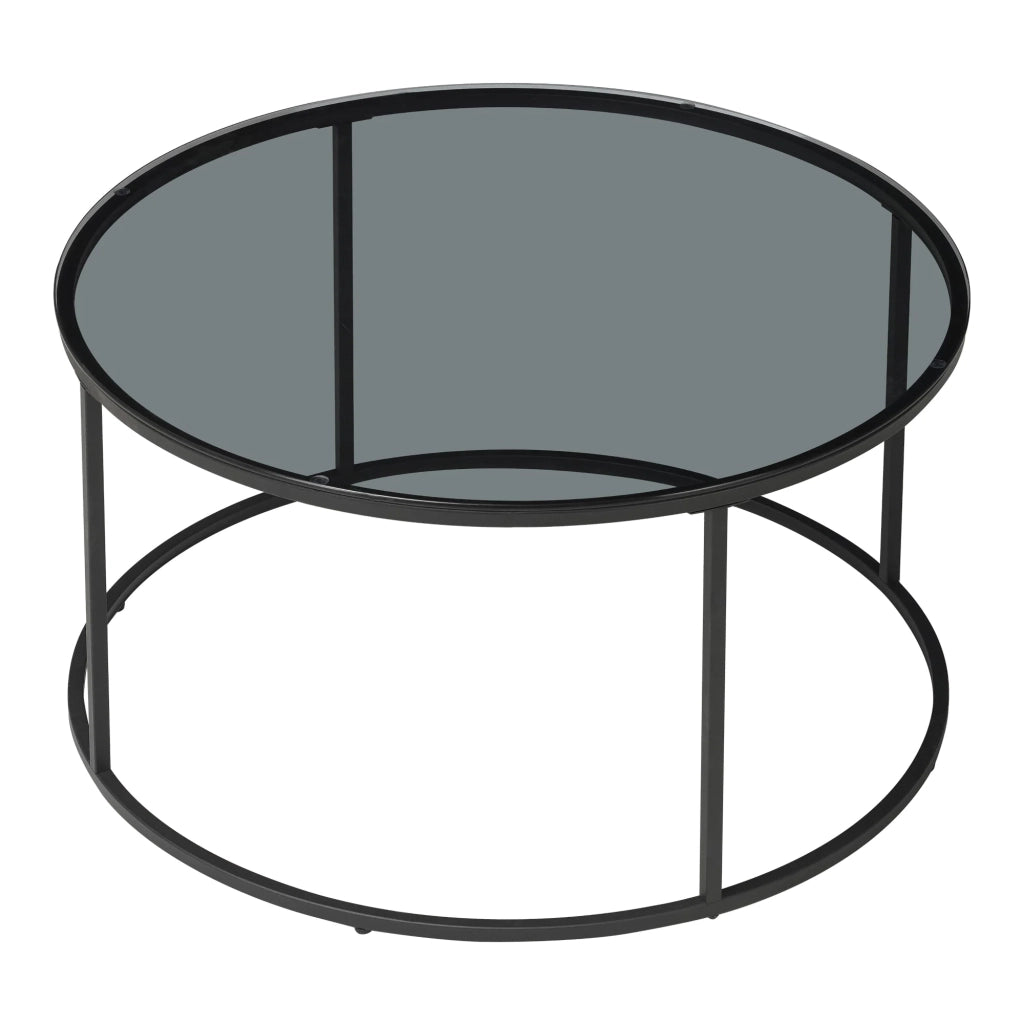 Tavolino/consolle 45 x 80 cm vetro temperato nero fumé 03_0010806