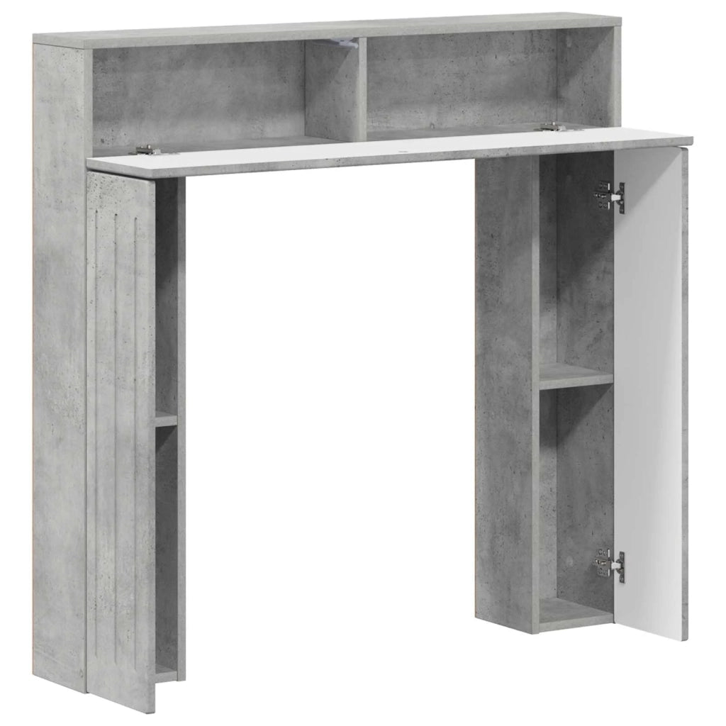 Cornice per camino Grigio Cemento 102 x 18 x 100,5 cm 8006609