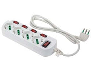 MULTIPRESA 4 POSTI BIPASSO+1SCHUKO C/INTER.SU OGNI PRESA LINEA RETAIL- - bianca 474344 - 1 pezzi FANTON