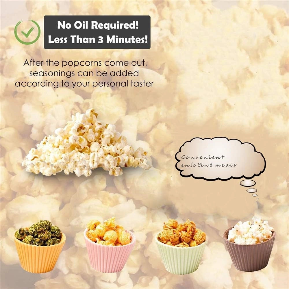 Trade Shop - Macchina Per Popcorn Elettrica Ad Aria Calda Con Coperchio Rimovibile Cucina Senza Olio -