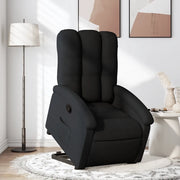 Poltrona Alzapersona Reclinabile Nera in Tessuto 3204094