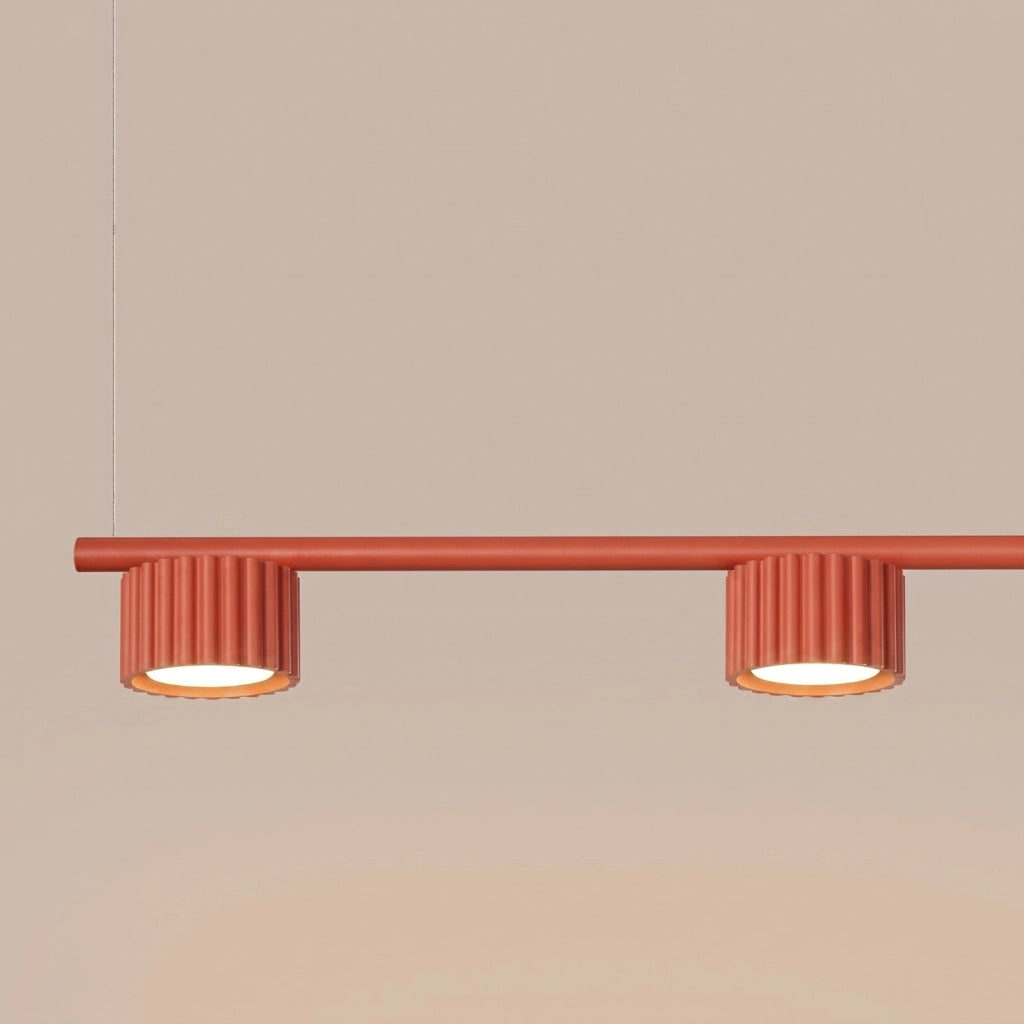 Lampadario AURA 4 rosso Gx53