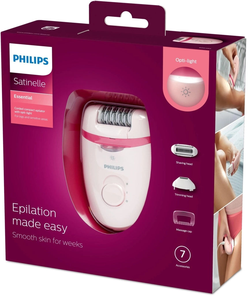Philips Satinelle Essential BRE285/00 Epilatore compatto con cavo