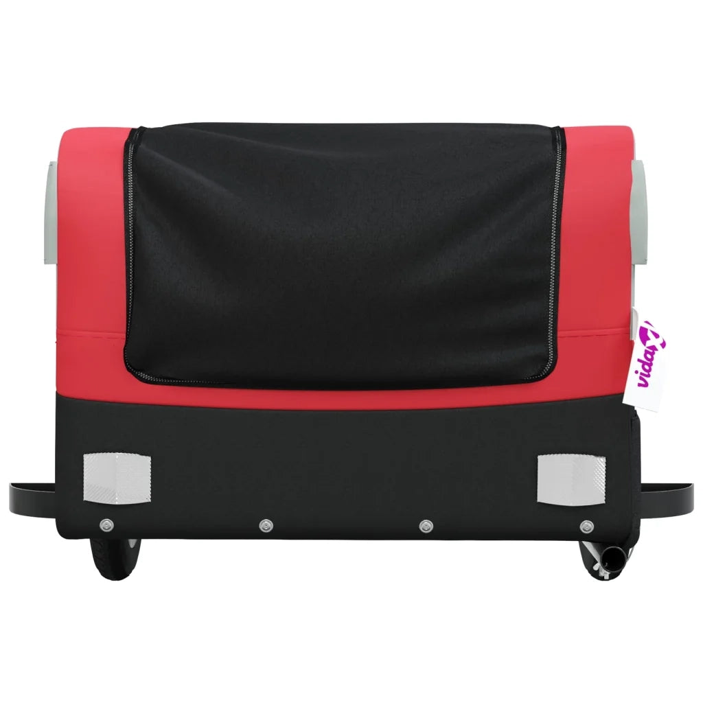 Rimorchio da Bici Nero e Rosso 30 kg in Ferro CFW6301776
