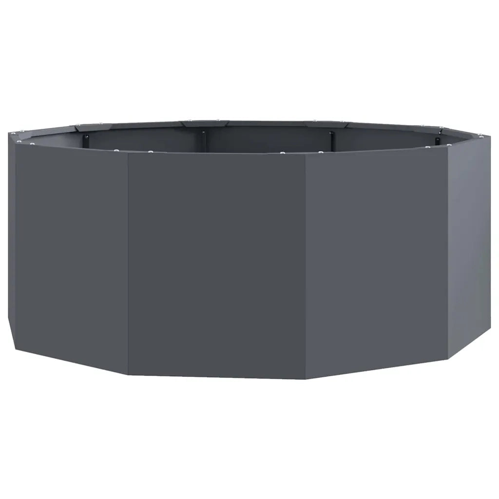 Fioriera | Cassetta per fiori | Vaso Antracite 90 x 90 x 35 cm Acciaio