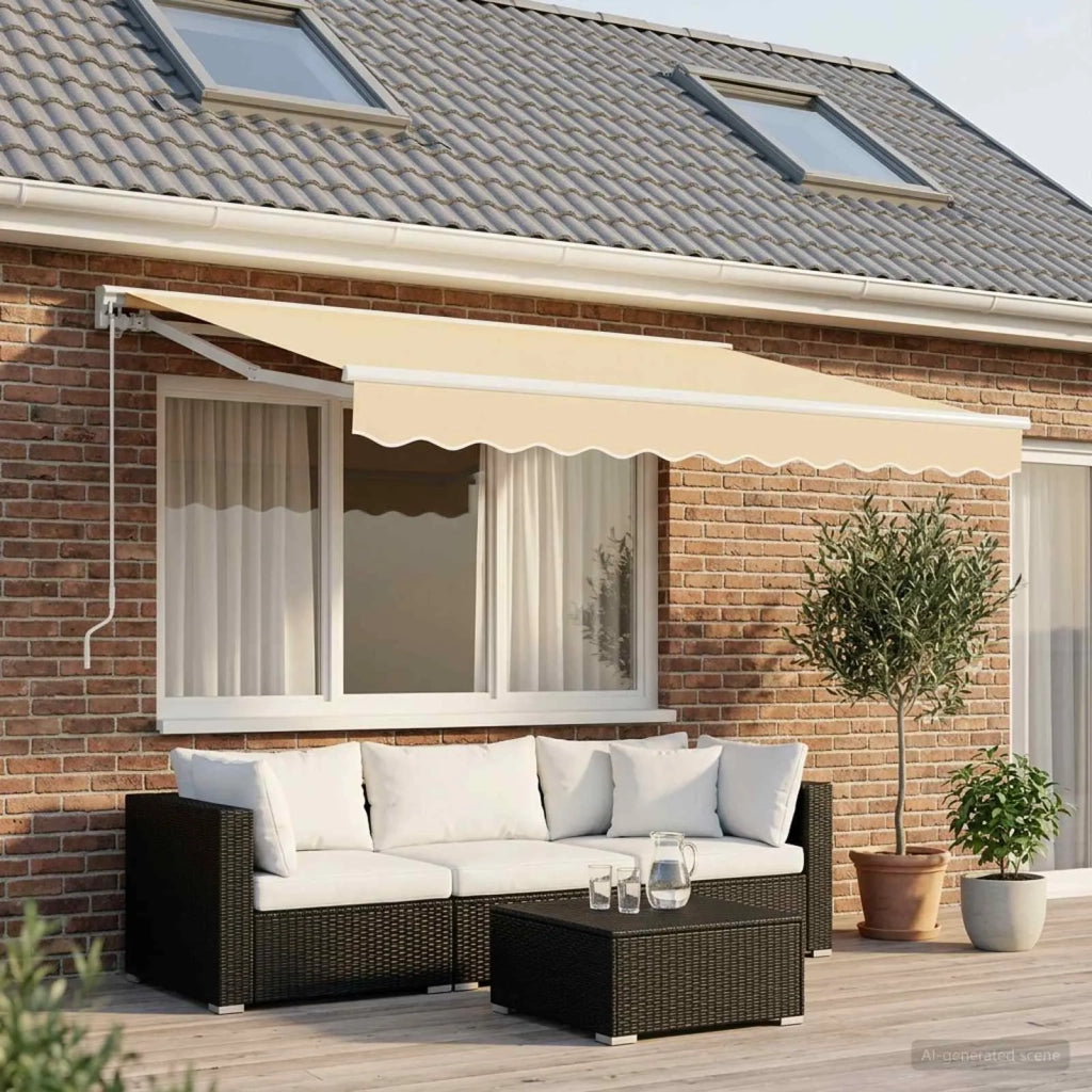 Telo di ricambio per tenda da sole Crema 280 x 195 cm 42000387
