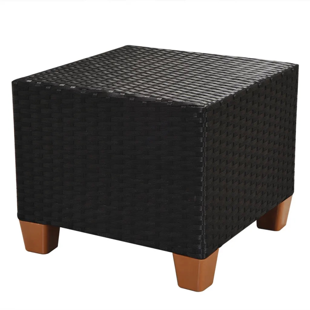 Set Divani da Giardino 7 pz con Cuscini in Polyrattan Nero cod mxl 31551