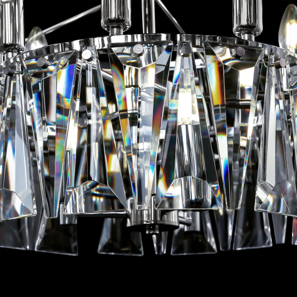 Maytoni Lampadario contemporaneo Puntes 18 luci E14 cromo metallo cristallo