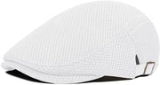 Cappello leggero e respirante per uomini, modello estivo, realizzato in tessuto mesh morbido, colore bianco, misure 55-59.