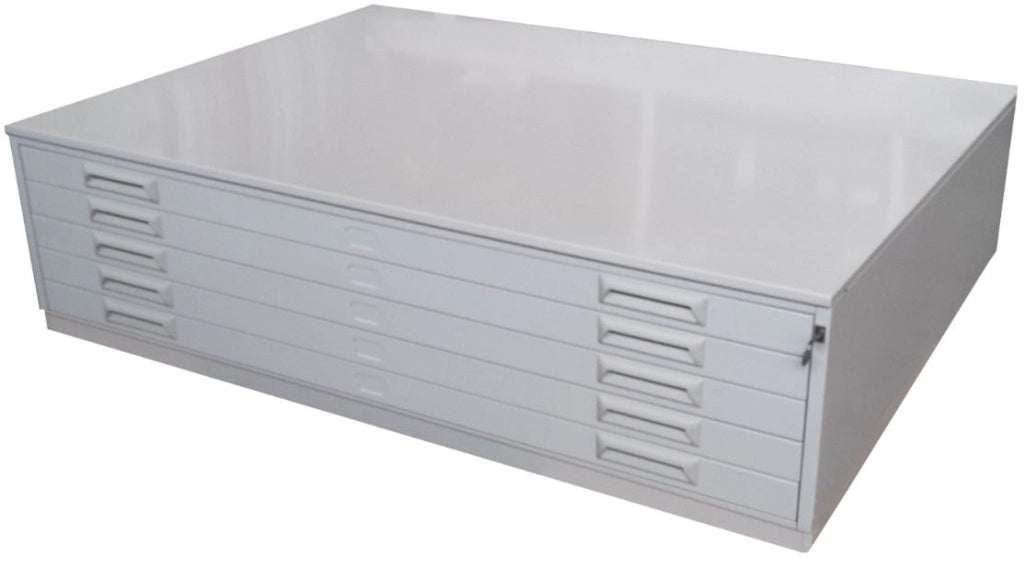 Cartella portadisegni orizzontale in metallo con 5 cassetti per fogli A0 cm. 140x96,5x55h