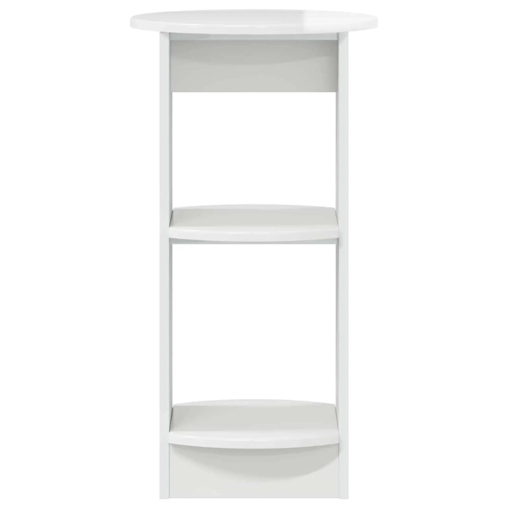 Mobile laterale Bianco Lucido Legno ingegnerizzato 899838