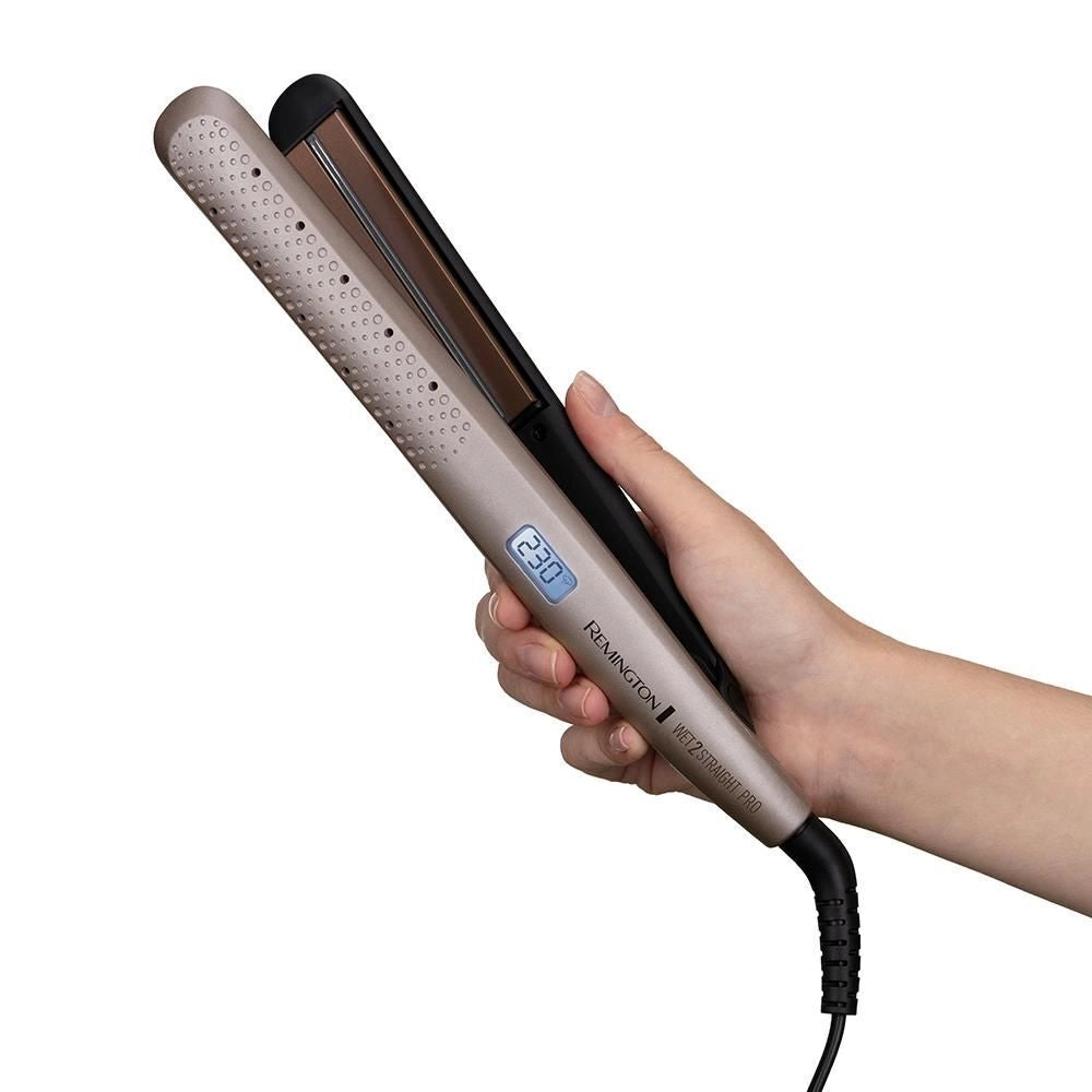 Remington S7970 Wet2Straight Pro Piastra per capelli Ceramica 140 230°C Display LCD 10 regolazioni cavo 3 m colore Oro rosa