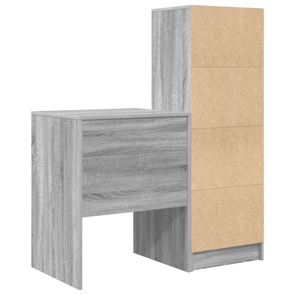 Scrivania con Archivio Grigio Sonoma Legno Ingegnerizzato