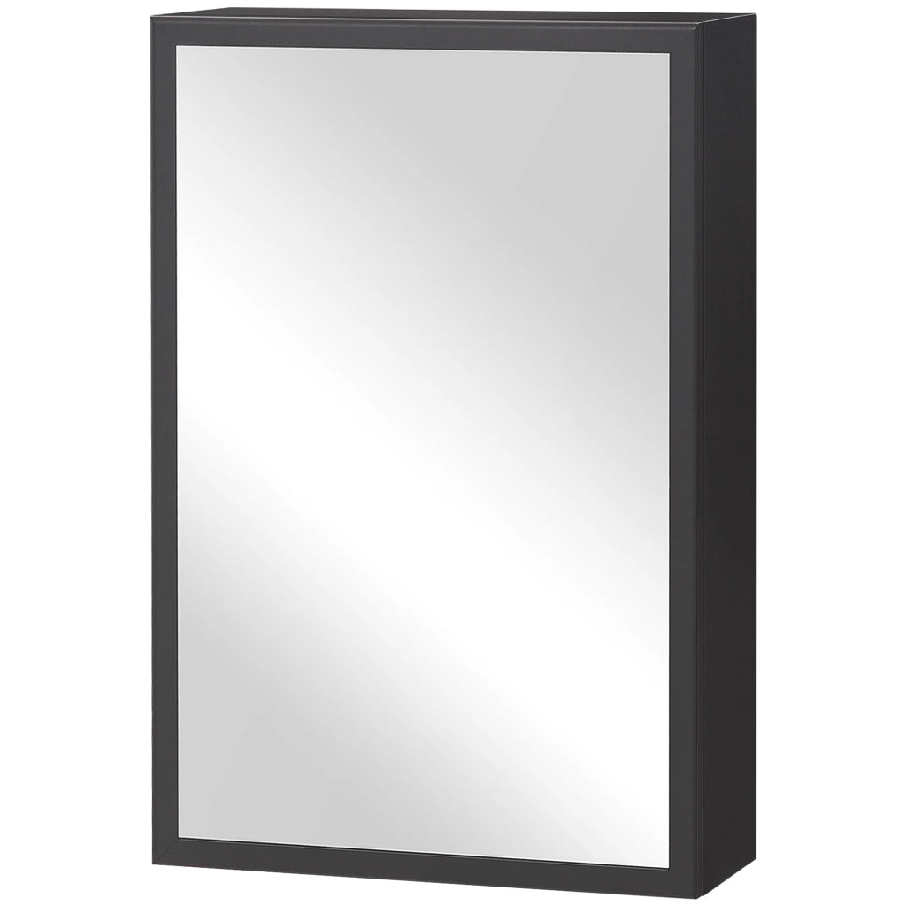 Armadio con specchio ¨C zephmum ¨C nero, 40x15x60 cm