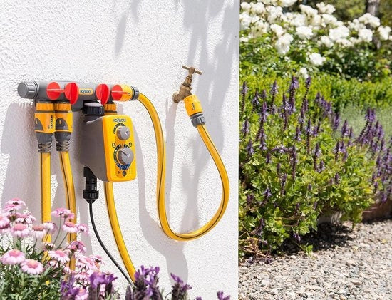 Distributore 4 vie per rubinetti - valvole di scarico indipendenti - 4 uscite - viti di connessione