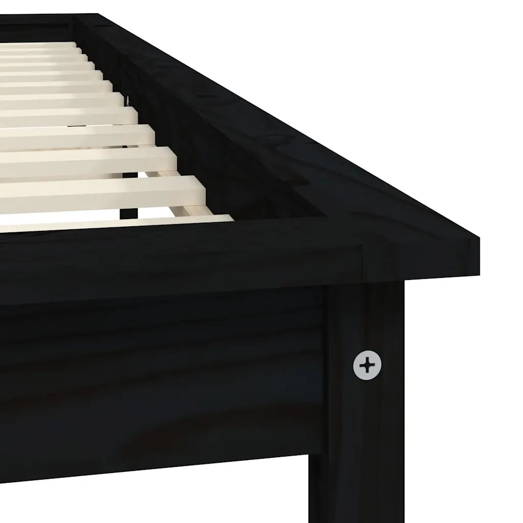 Giroletto Nero 120x200 cm in Legno Massello di Pino cod mxl 61863
