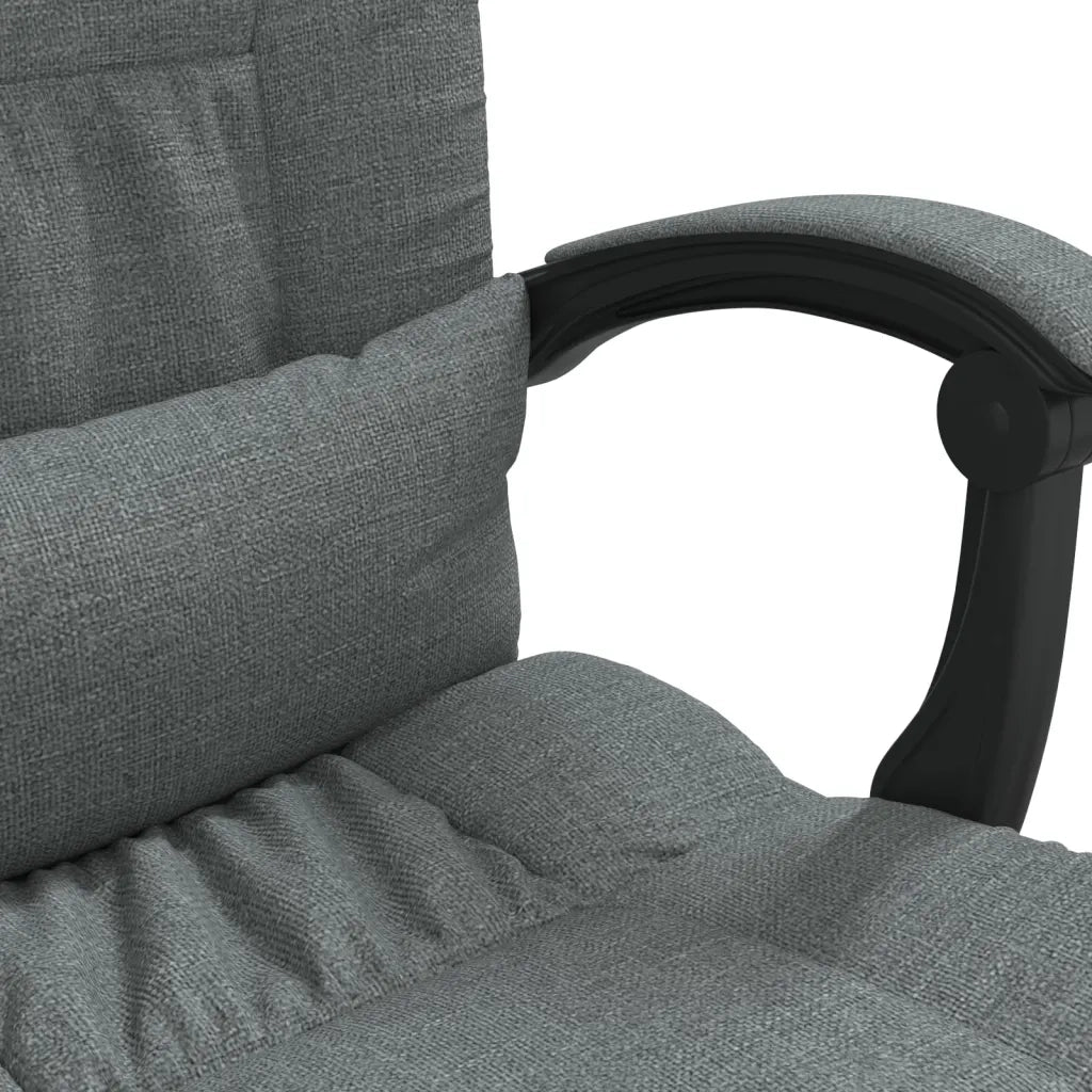 Sedia da Ufficio Massaggio Reclinabile Grigio Scuro in Tessuto cod mxl 5531
