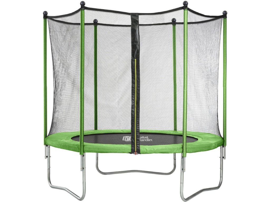 Trampolino tappeto elastico  YOOPI - ¨ 2.44 m - con rete di sicurezza, scala, telone e kit d'ancoraggio