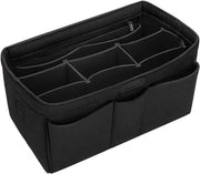 Organizzatore di tasche a mano, organizzatore di tasche con cassette, inserto portafoglio, tasca in tasca, mappa della tasca a mano, beige - L, nero, Large