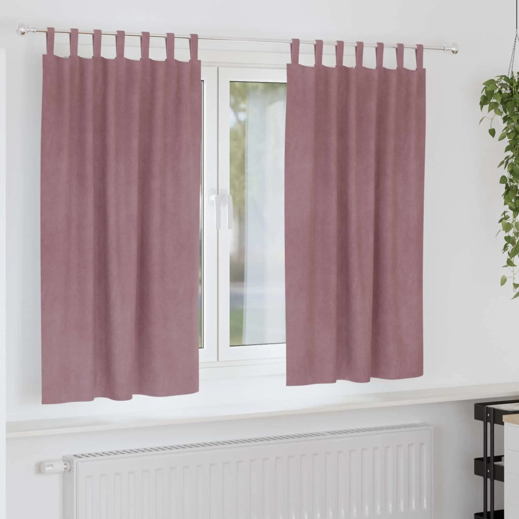 Tende oscuranti 2 pcs Rosa scuro 140 x 175 cm Velluto 4107249