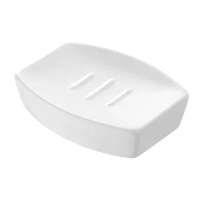 Portasapone bagno bianco d'appoggio in ceramica