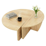Tavolino da salotto Azim, Tavolo basso da caffè, Portariviste per divano, Ripiano da soggiorno, 90x90h35 cm, Rovere