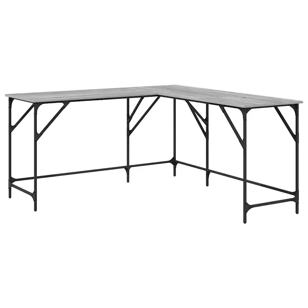 Scrivania Grigio Sonoma 149x149x75 cm in Legno Multistratocod mxl 108612