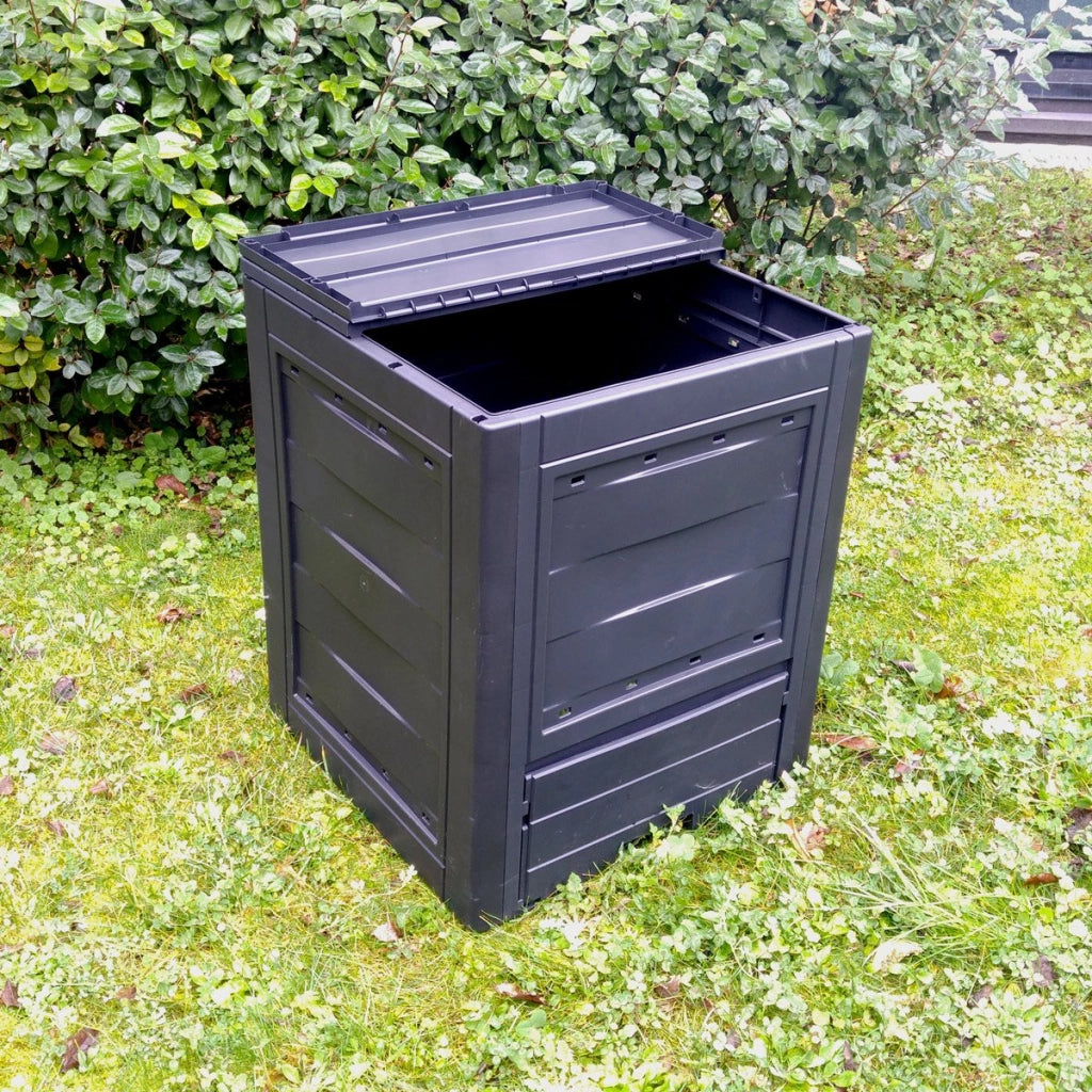 Compostiera da giardino Ambition 260 litri in plastica riciclata per rifiuti organici esistente alle intemperie Toomax