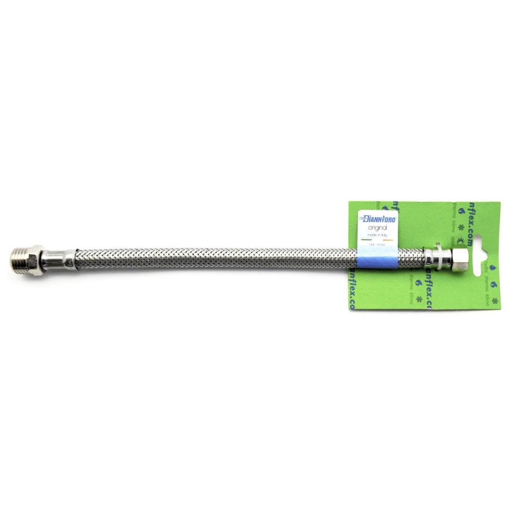 FLESSIBILE INOX MODELLO NORMALE  CM. 25 S-BRICO- MF 3/8 x 3/8- FAIDF- pezzi 1