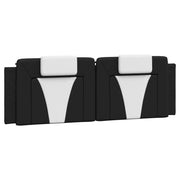 Cuscino Testiera Viana Nero e Bianco 160 cm in Similpelle CFW4907343