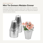 Emme metallica 12 pezzi - Mini emme con maniglia - Emme galvanizzata - Contenitore da cucina - Capacità 600ml - Altezza 12,8cm - Emme di conservazione