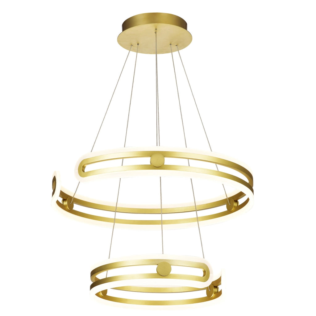 Lampada a sospensione Italux Kiara LED 120W oro Ø60