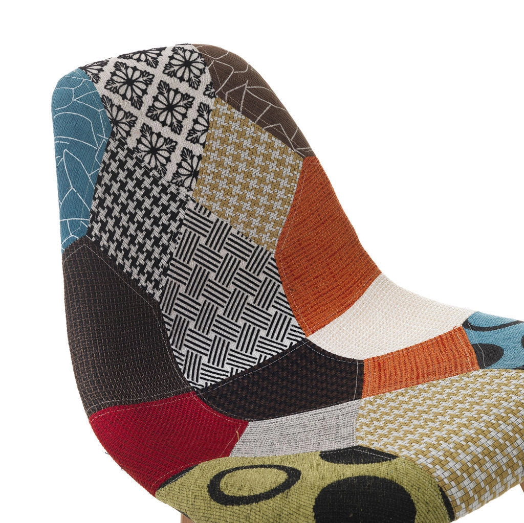 Set 4 Sedie 47,5x43x82,5 cm in Tessuto Patchwork