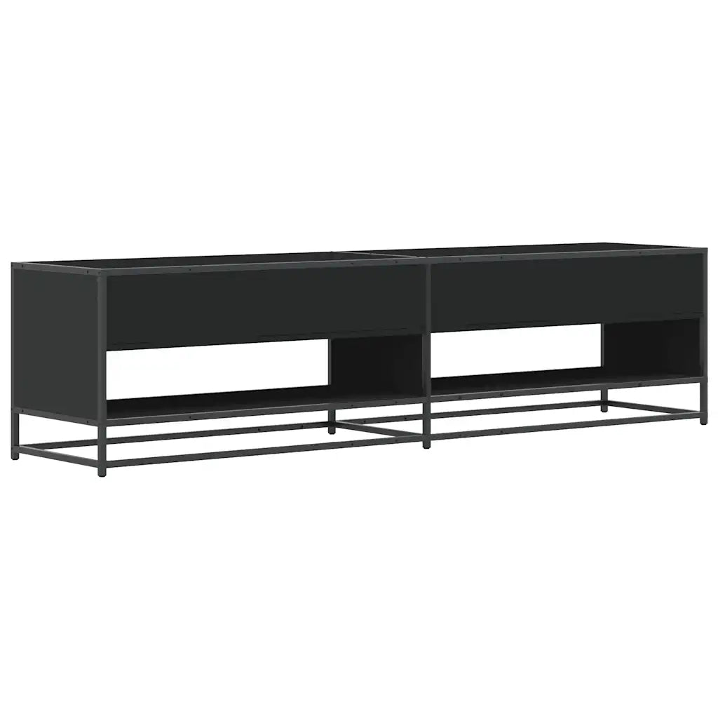 Mobile Porta TV-Mobile per TV-Credenza TV Nero 180,5x40x46 cm in Truciolato