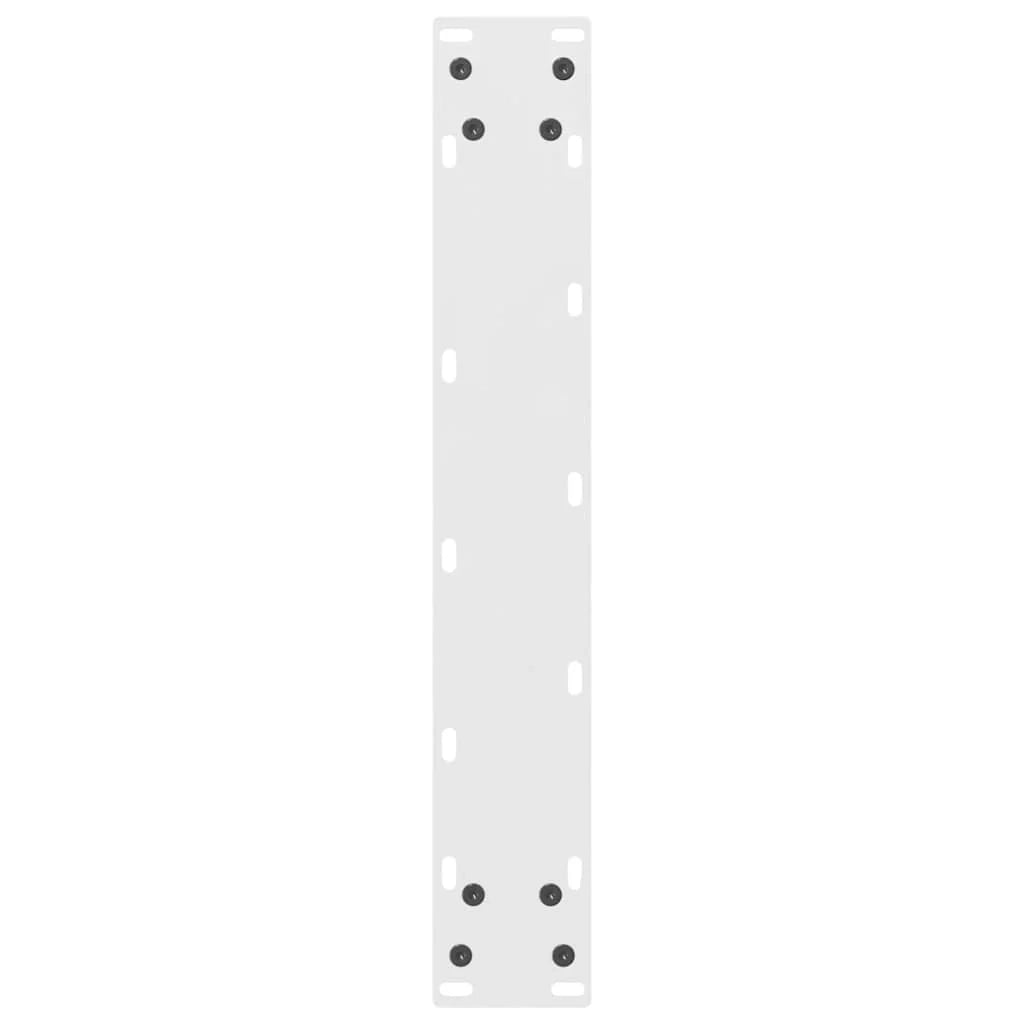 Set di 2 gambe per tavolo da bar dal design moderno 50 x 101 cm con piedini regolabili in acciaio bianco 02_0057581