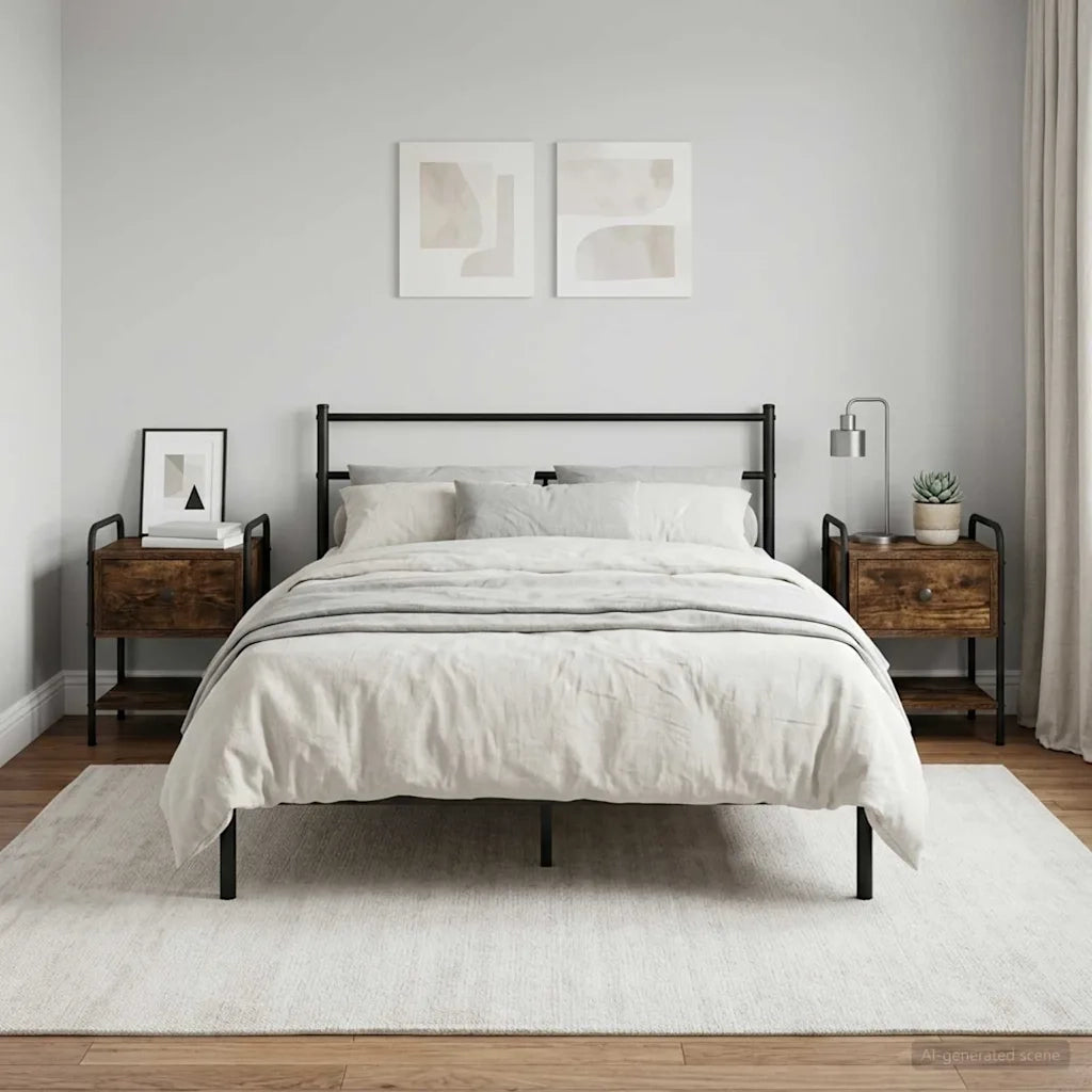 Armadio da Notte 2 pz Rovere Fumo 35 x 36,5 x 47 cm 8007664