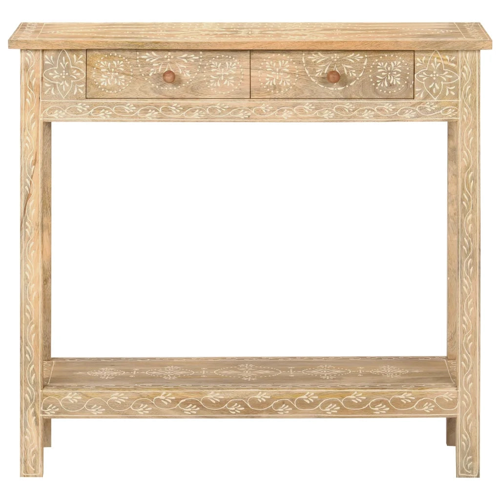 Tavolo Consolle | Tavolo d'Ingresso 80x35x74 cm in Legno Massello di Mango