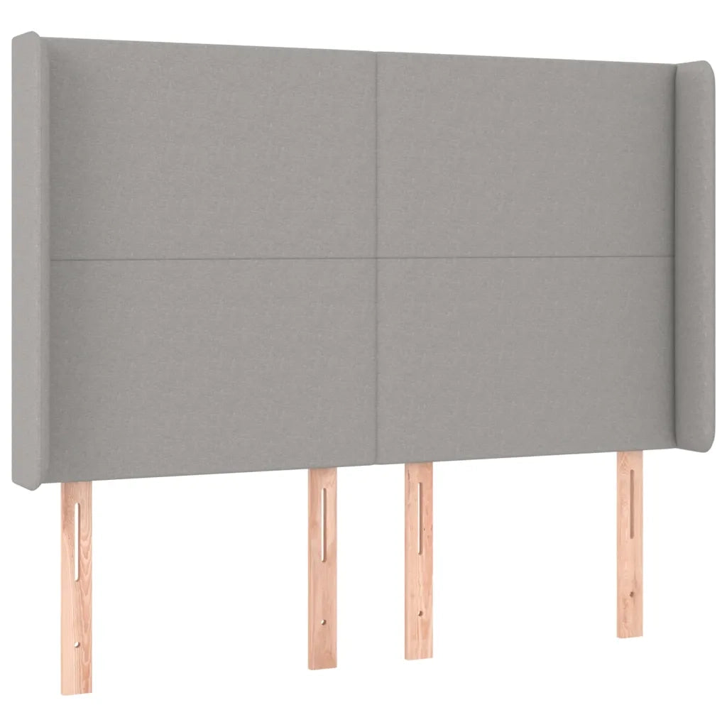 Letto a Molle Materasso e LED Grigio Chiaro 140x200 cm Tessuto cod mxl 37291